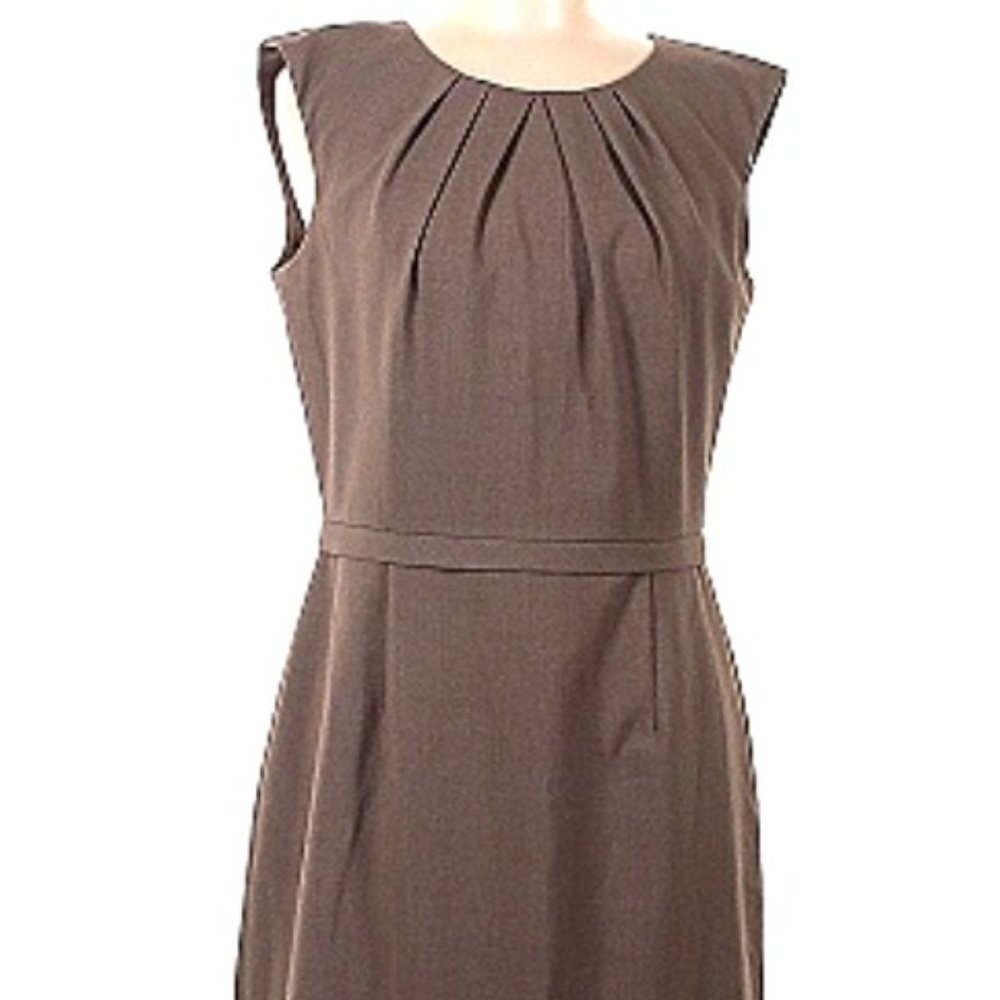 Tahari by ASL Solid Brown Cocktail Dress [8]